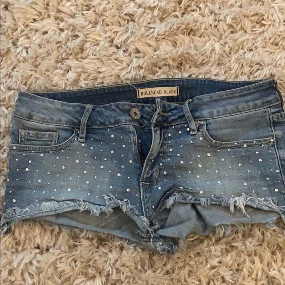 Sparkly jean shorts